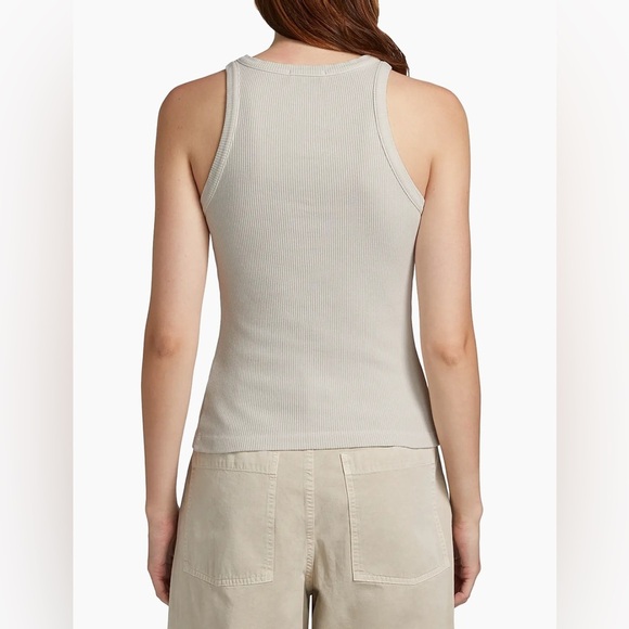 Agolde Rayne High-Neck Rib-Knit Tank - S - Picture 2 of 8